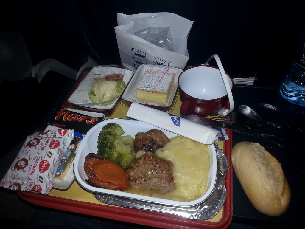 Abendessen bei South African Airways